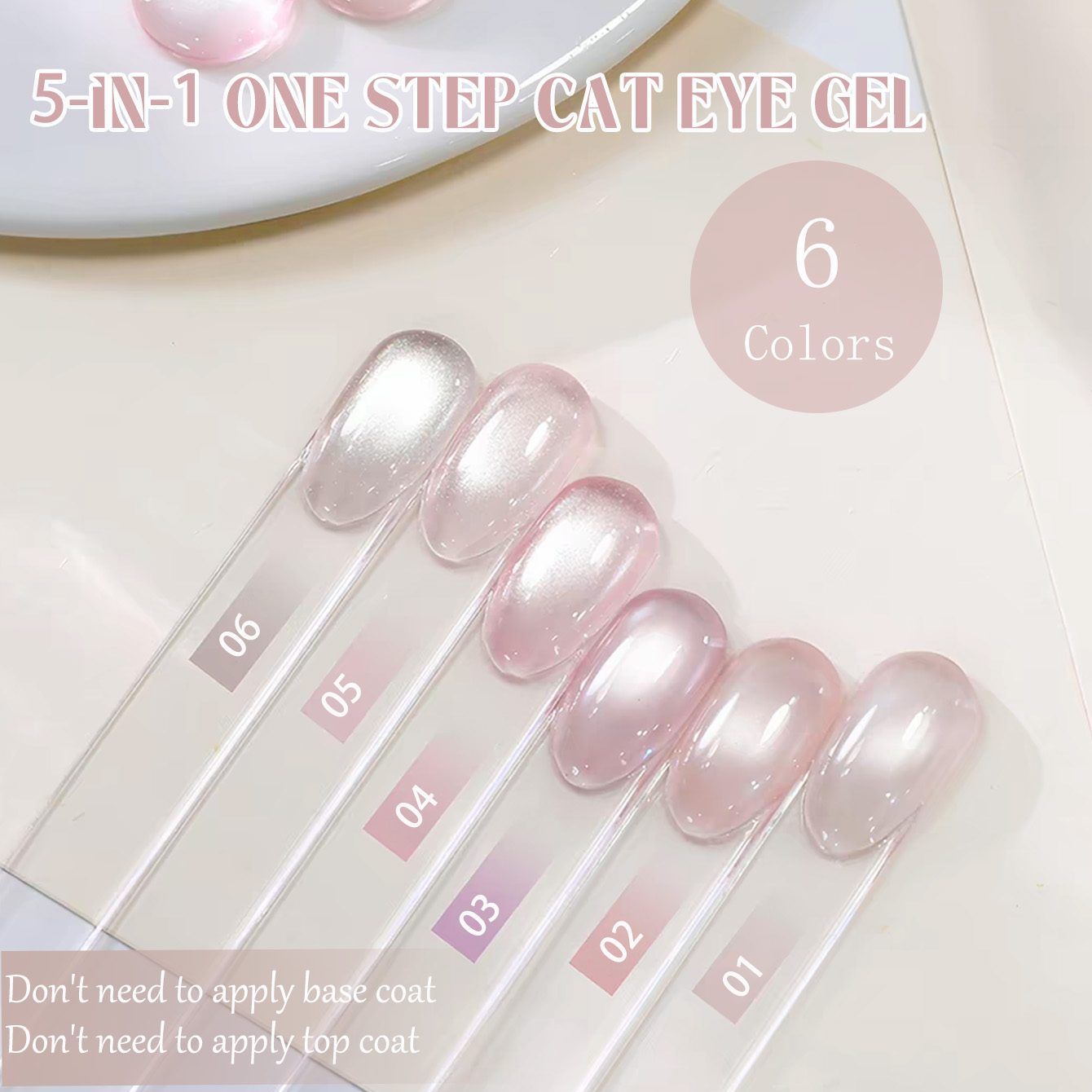 Nail Art One Stroke - شاكا 1-6 قطع طلاء أظافر جل