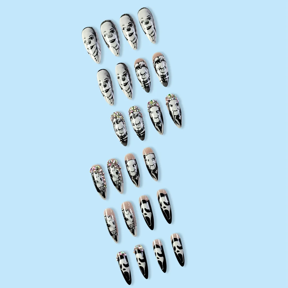 24 قطعة لامعة طويلة اللوز هالو - مراجعة Nail Art Vampire وسعره
