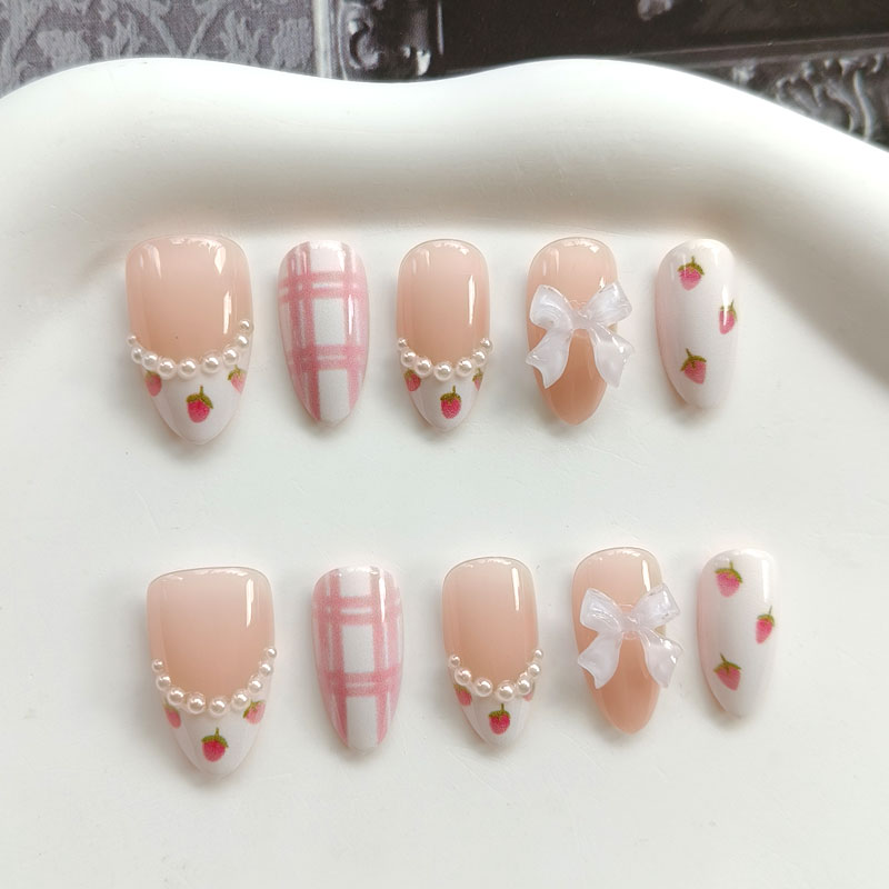 10 قطع من أظافر النساء الفرنسي - مراجعة Nail Art Red وسعره