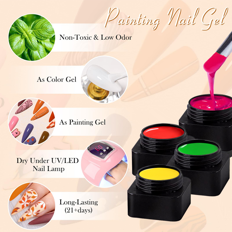 جل طلاء تشونشو للمانيكير ، شبه - مراجعة Nail Art One Stroke وسعره