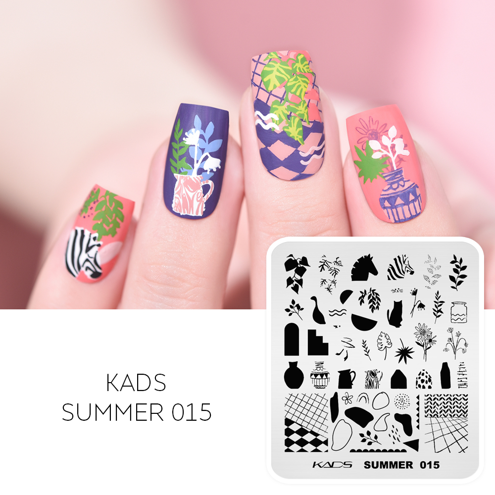 KADS صيف 015 مسمار الفن لوحات  - مراجعة Nail Art Zebra وسعره