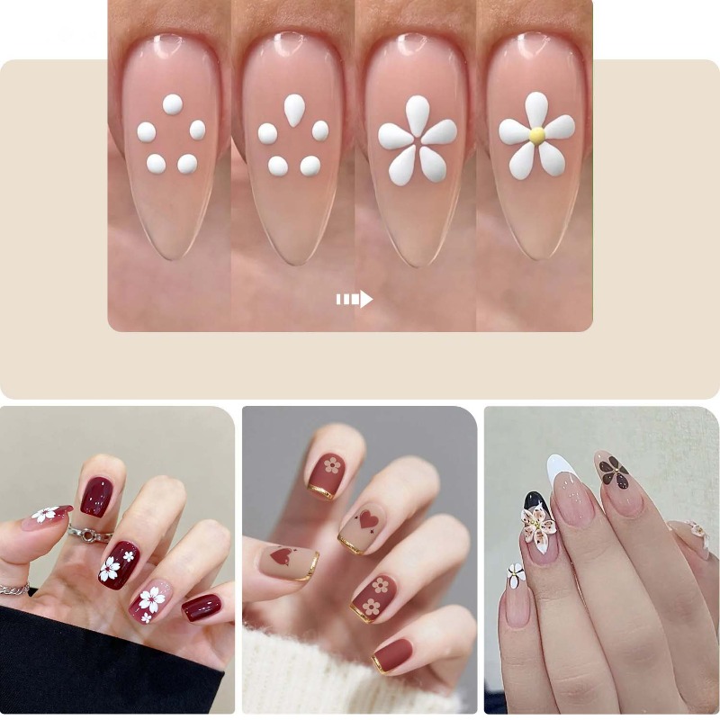 قلم تزيين الأظافر بخمس بتلات،  - مراجعة Nail Art One Stroke وسعره