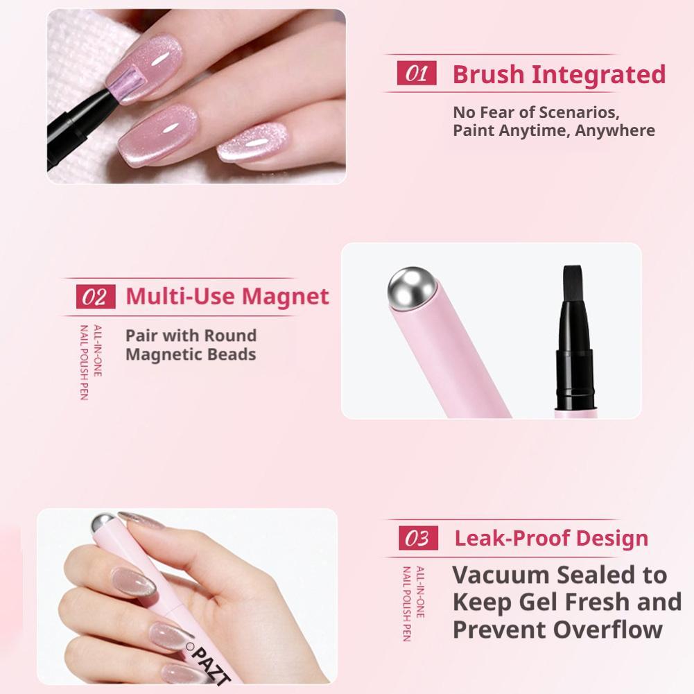 قلم طلاء أظافر مغناطيسي، 7 في  - مراجعة Nail Art One Stroke وسعره