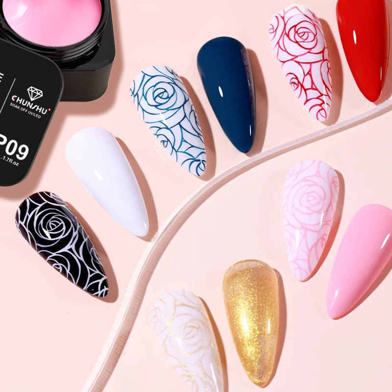 جل طلاء شبه صلب من CHUNSHU ، ب - مراجعة Nail Art One Stroke وسعره