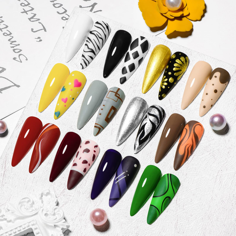 جل طلاء شبه صلب من CHUNSHU ، ب - مراجعة Nail Art One Stroke وسعره